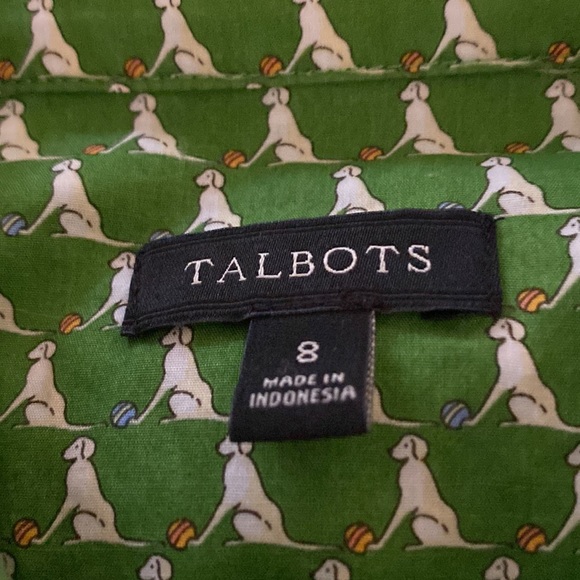 NEW Vintage Talbot’s Darling Dog Pattern Shirt Sz 8 - Picture 2 of 9